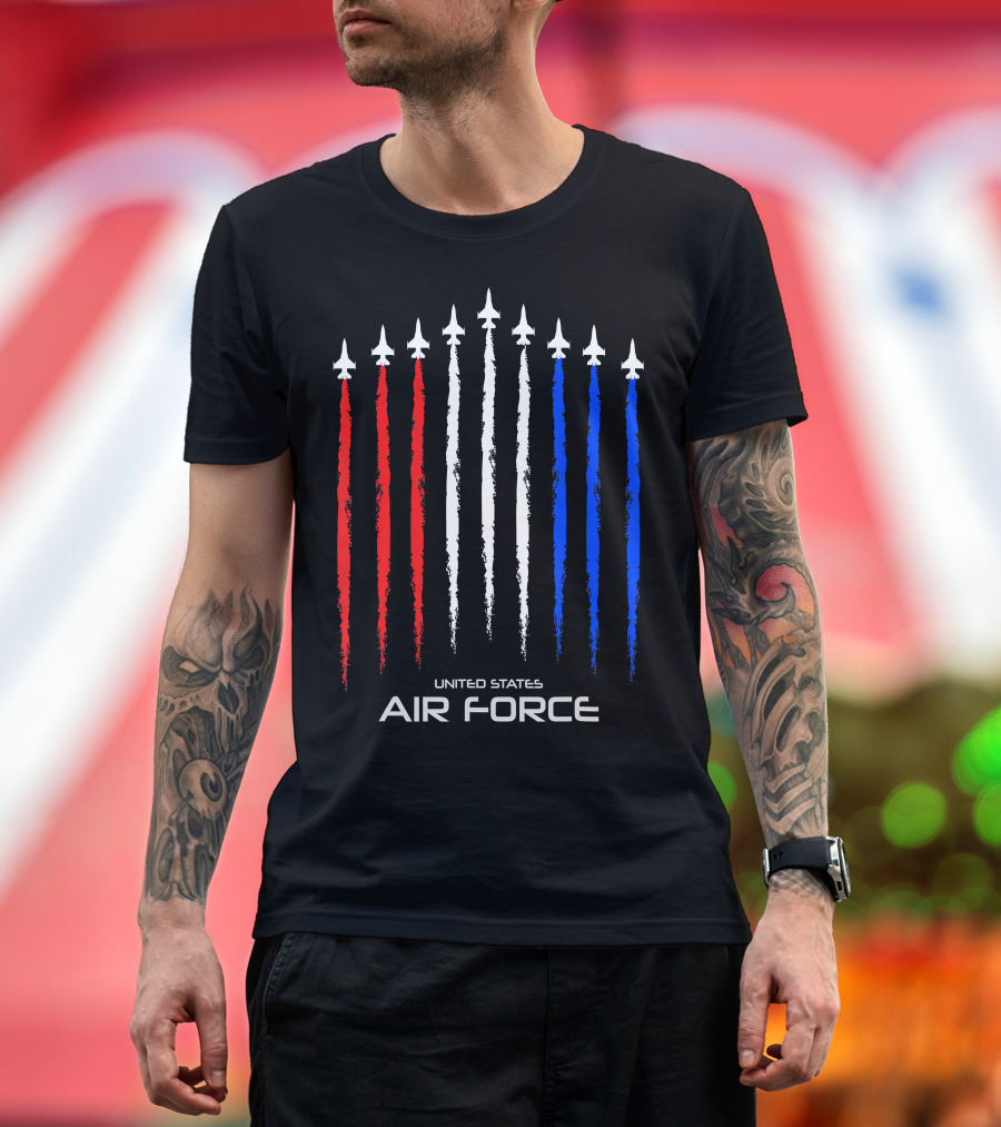 United States Air Force American Flag Jets T-Shirt