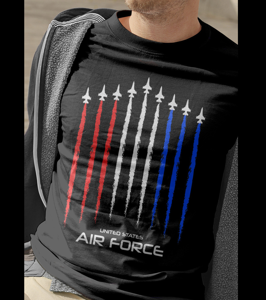 United States Air Force American Flag Jets T-Shirt