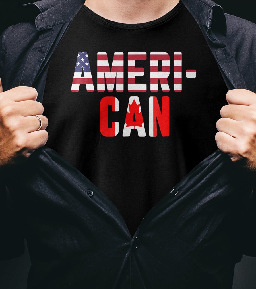 American Canadian Flag America Canada Patriotic Ameri-Can T-Shirt