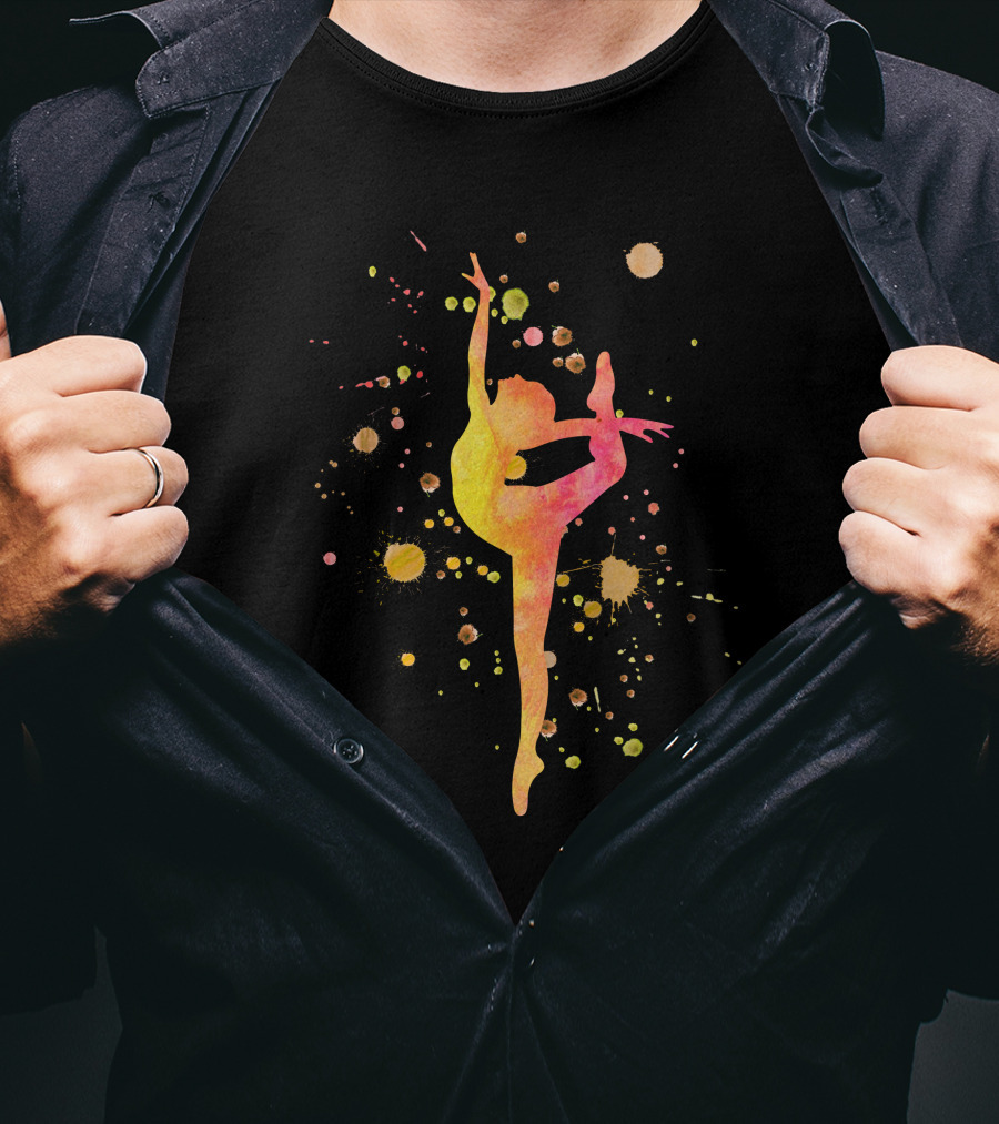 Gymnastics Watercolor Splatter T-Shirt