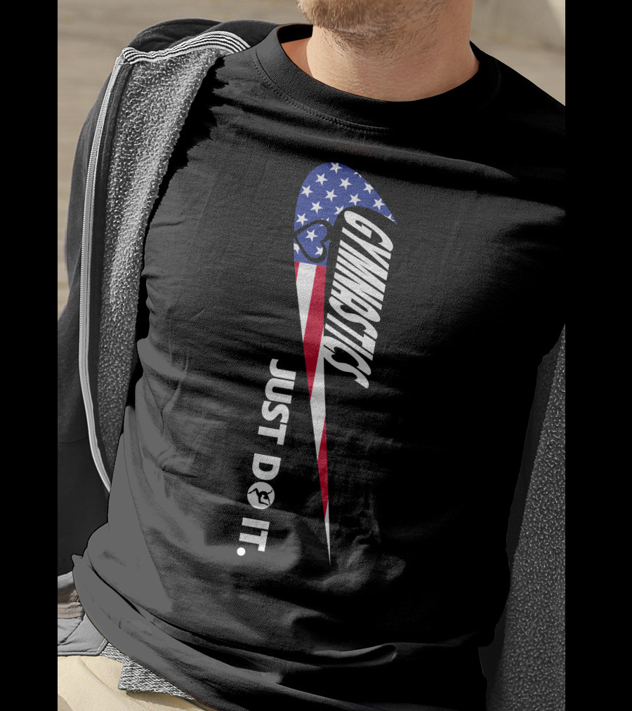 Gymnastics Just Do It American Flag T-Shirt