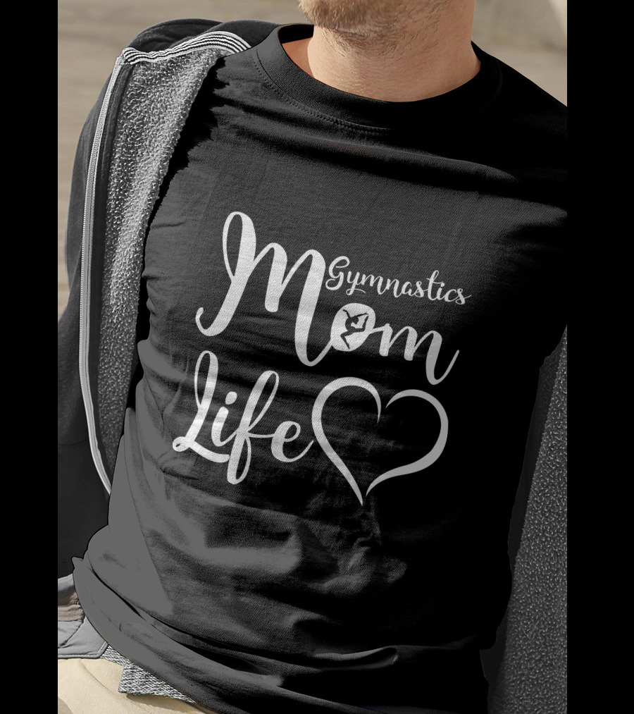 Gymnastics Mom Life Heart T-Shirt