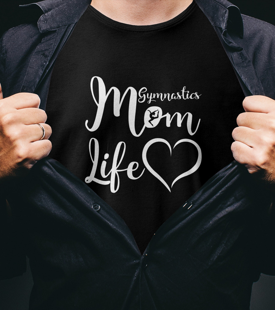Gymnastics Mom Life Heart T-Shirt