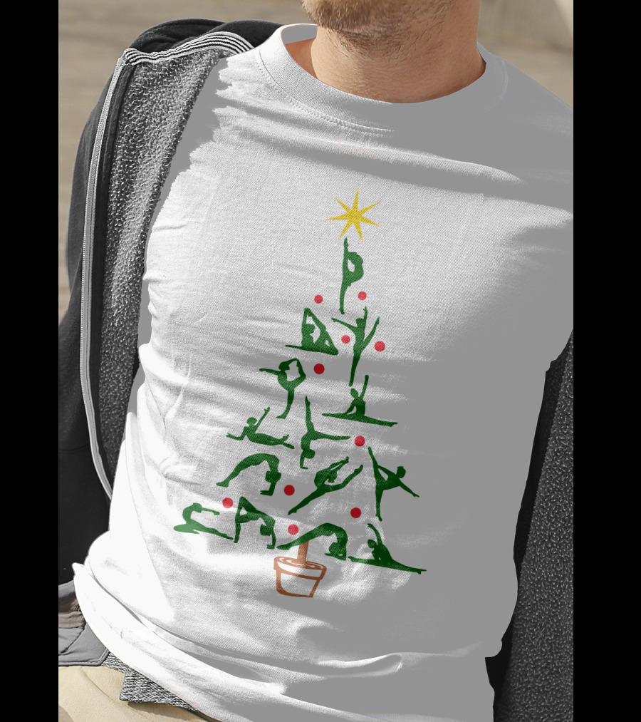 Gymnastics Noel Christmas Tree T-Shirt