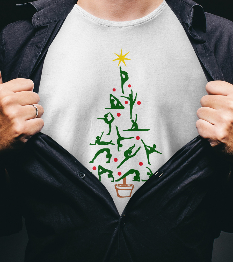 Gymnastics Noel Christmas Tree T-Shirt