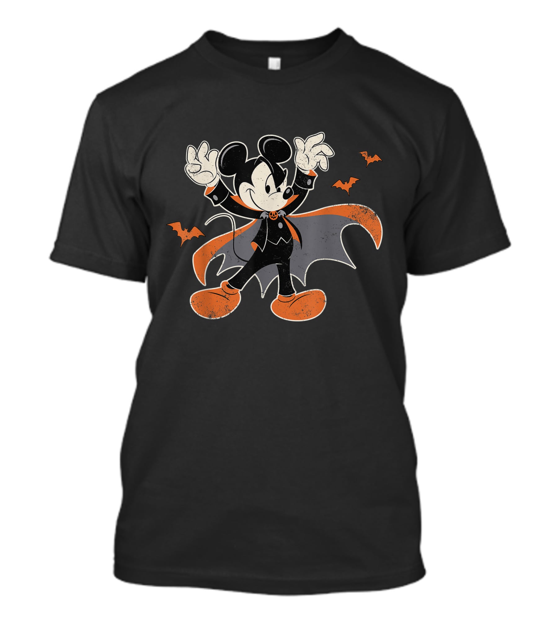 Disney Mickey Mouse Halloween Dracula With Bats T-Shirt