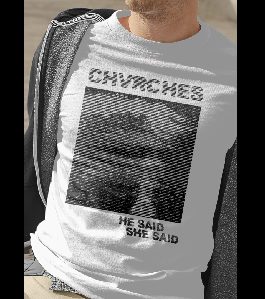 CHVRCHES He Said She Said Striped Visual T-Shirt