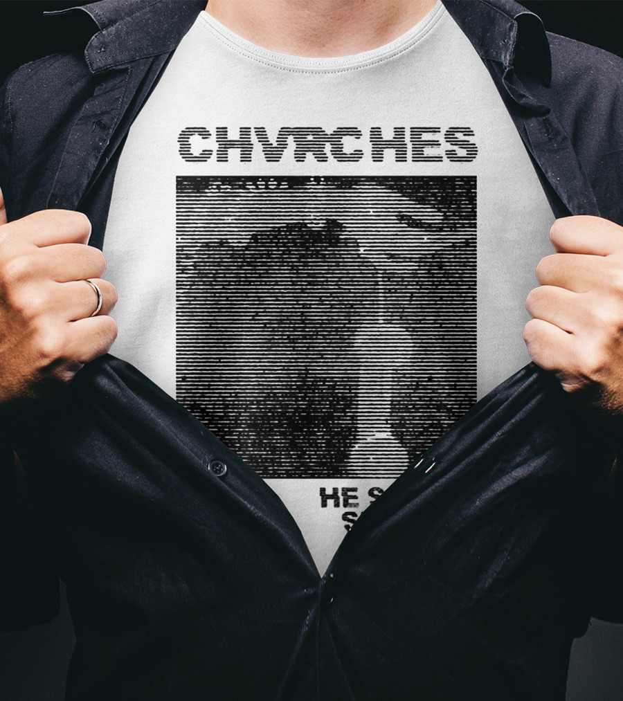 CHVRCHES He Said She Said Striped Visual T-Shirt