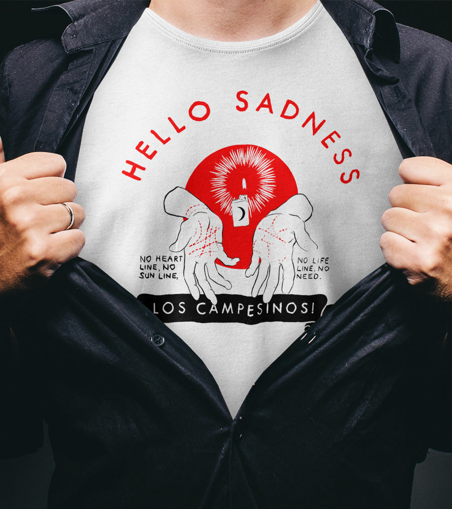 Hello Sadness Candle Hands No Heart Line No Sun Line No Life Line No Need Los Campesinos T-Shirt