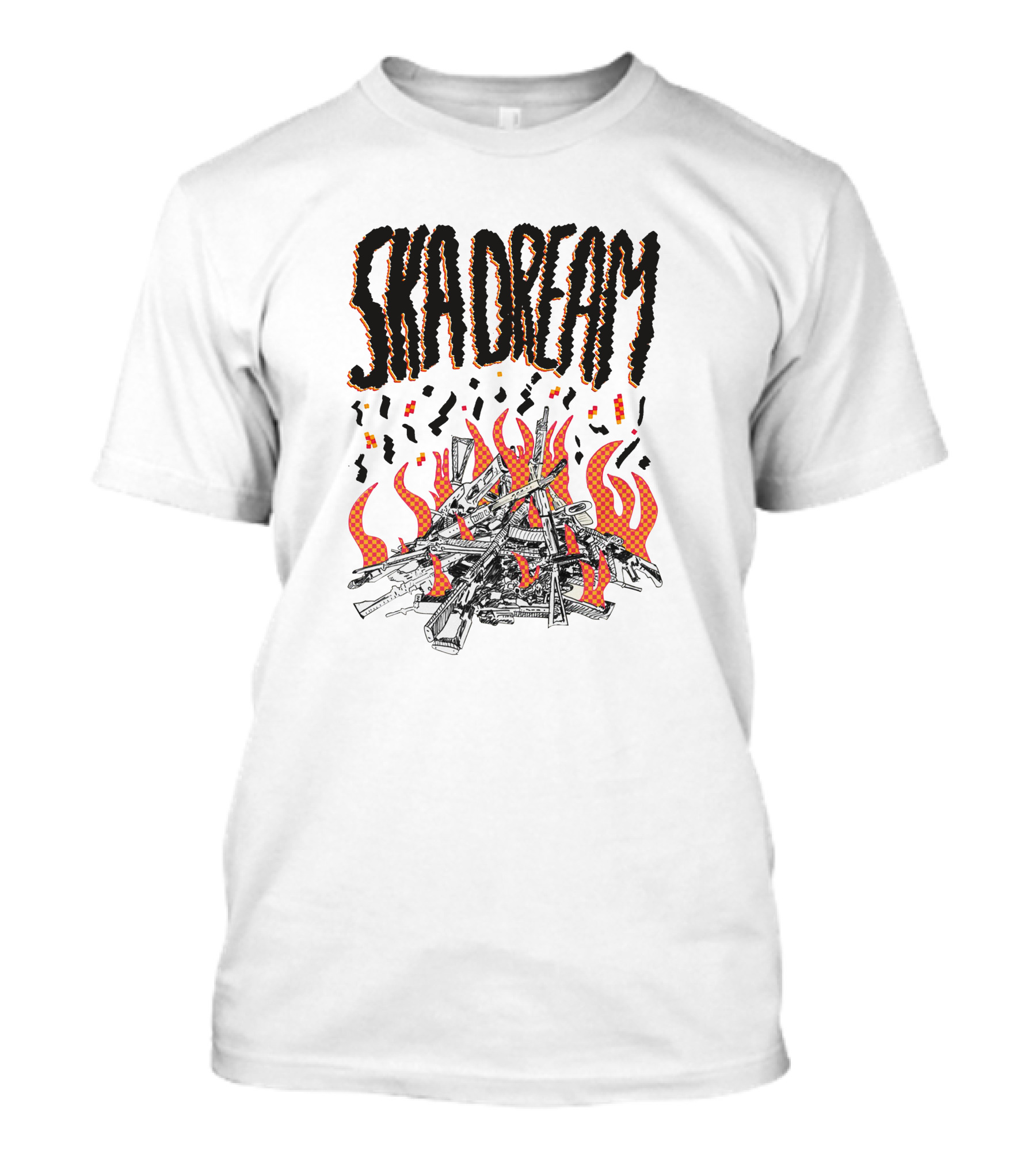 SKA DREAM Flames And Instruments Pile T-Shirt