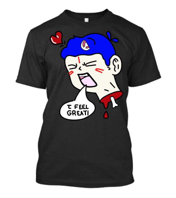 6 Dogs Merch I Feel Great Heart Cartoon Bone Droplets T-Shirt