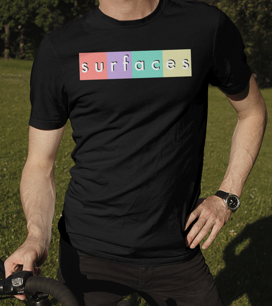 Surfaces Multicolor Text Block T-Shirt