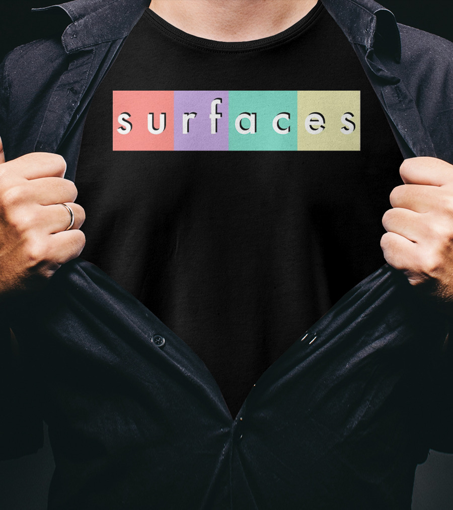 Surfaces Multicolor Text Block T-Shirt