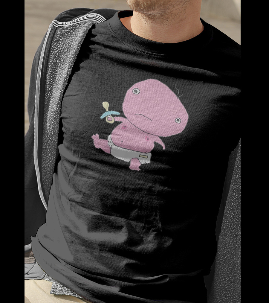 Jack Stauber Baby Character Pacifier Diaper Pink T-Shirt