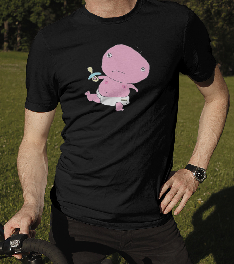 Jack Stauber Baby Character Pacifier Diaper Pink T-Shirt