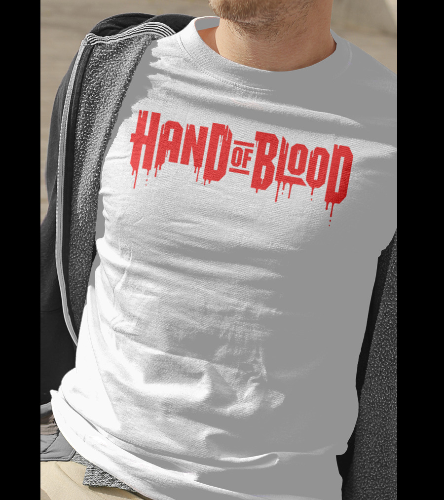 Handofblood Dripping Text T-Shirt