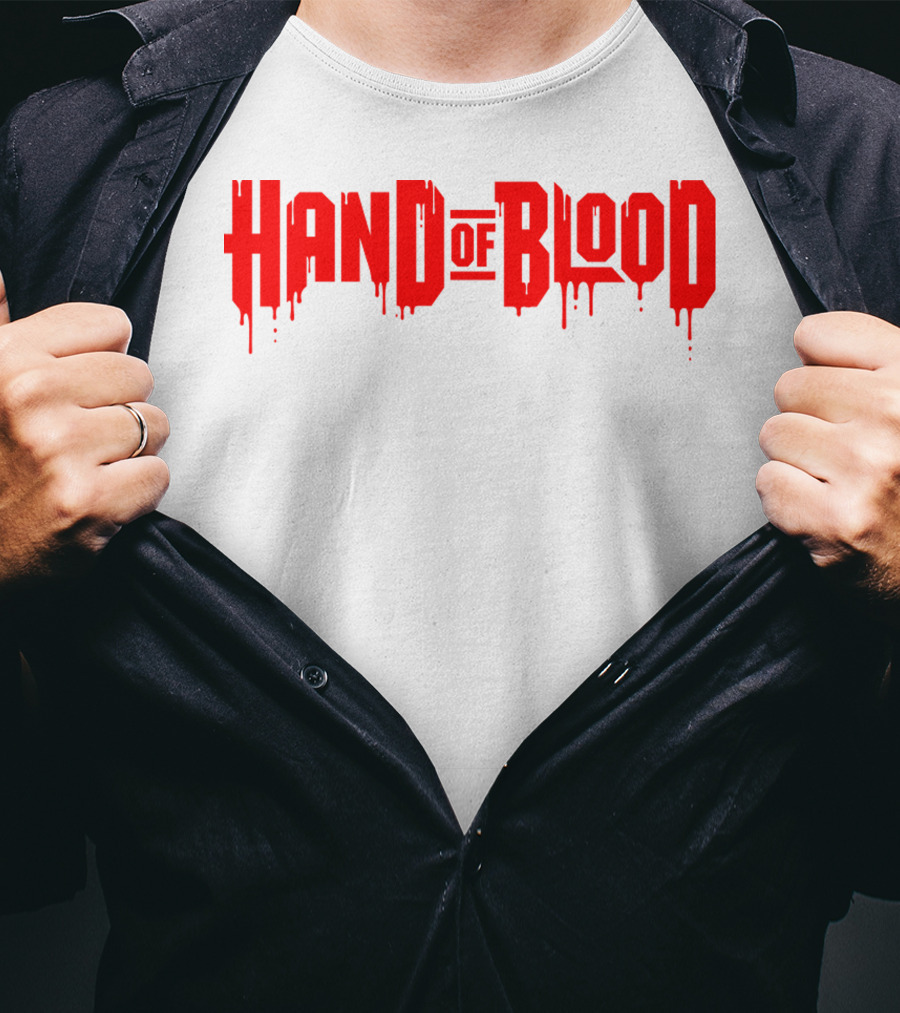 Handofblood Dripping Text T-Shirt