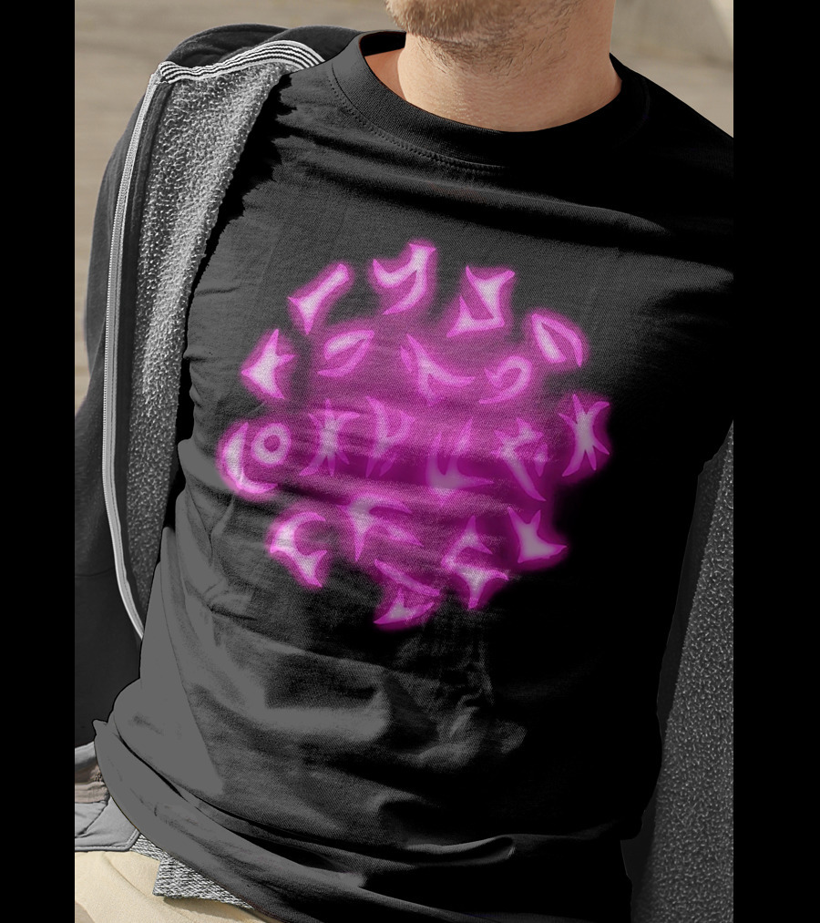 Coldplay Alien Symbols Pink Glowing T-Shirt