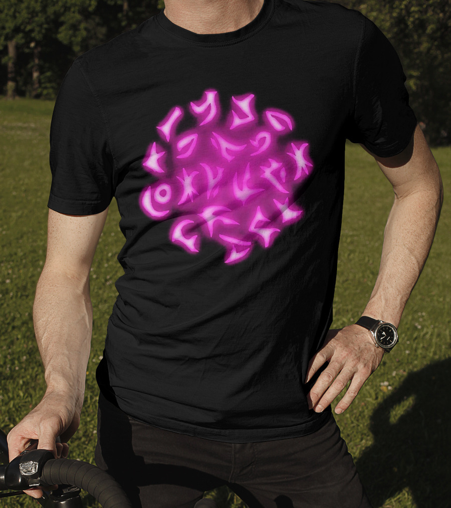 Coldplay Alien Symbols Pink Glowing T-Shirt
