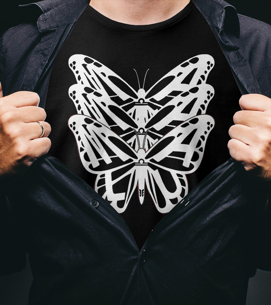 Malu Trevejo Triple Butterfly Merch T-Shirt
