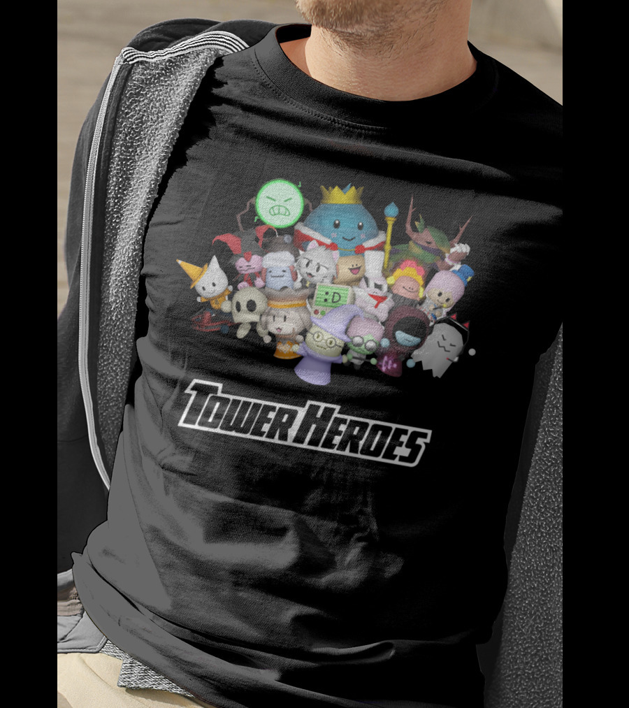 Tower Heroes Game Characters Compilation T-Shirt