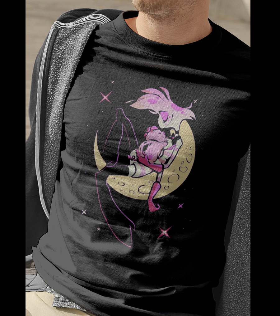 Vivziepop Moon Character Pink Starry Night Merch T-Shirt