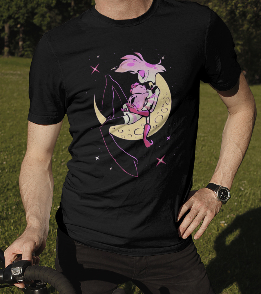 Vivziepop Moon Character Pink Starry Night Merch T-Shirt