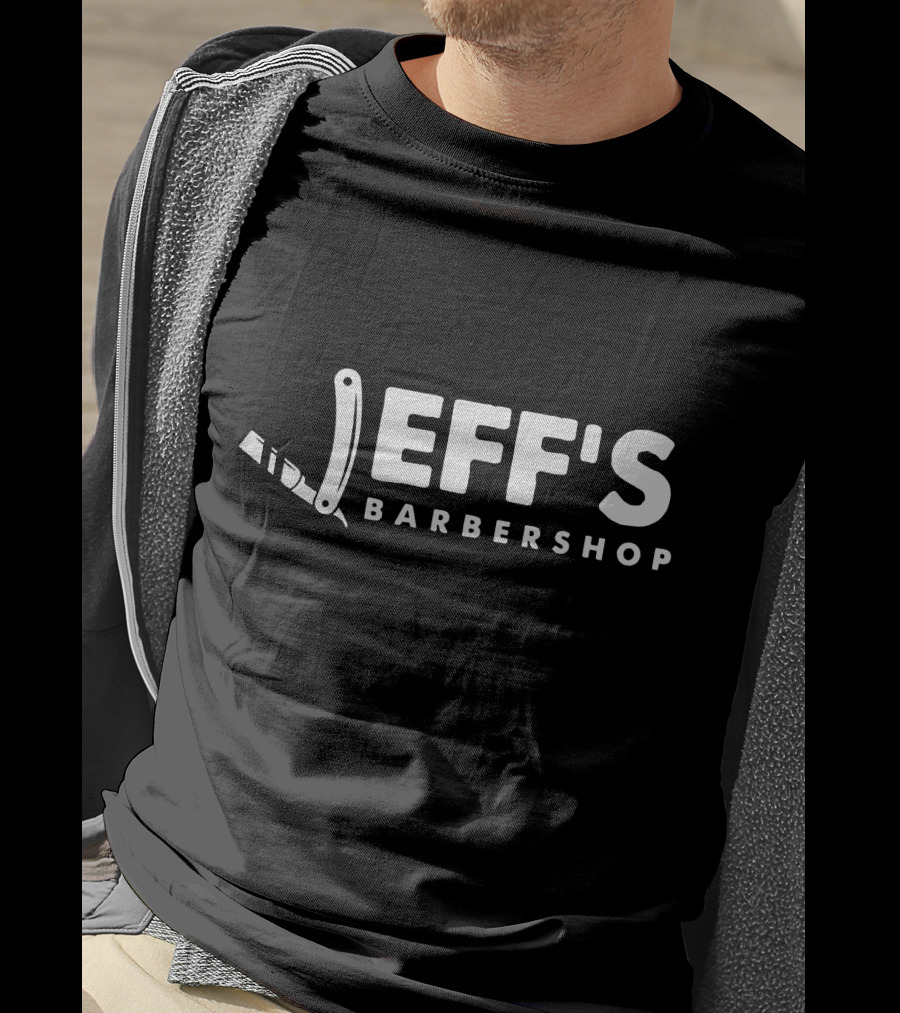 Jeff's Barbershop Razor T-Shirt