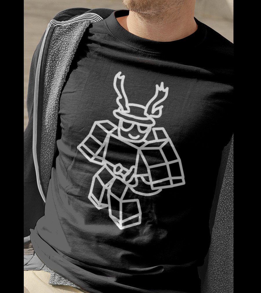 Nikilis Roblox Character Drawing With Antlers And Smile T-Shirt