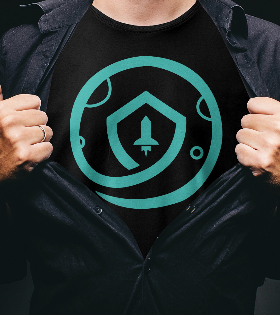 Safemoon Rocket Shield Circular Emblem T-Shirt