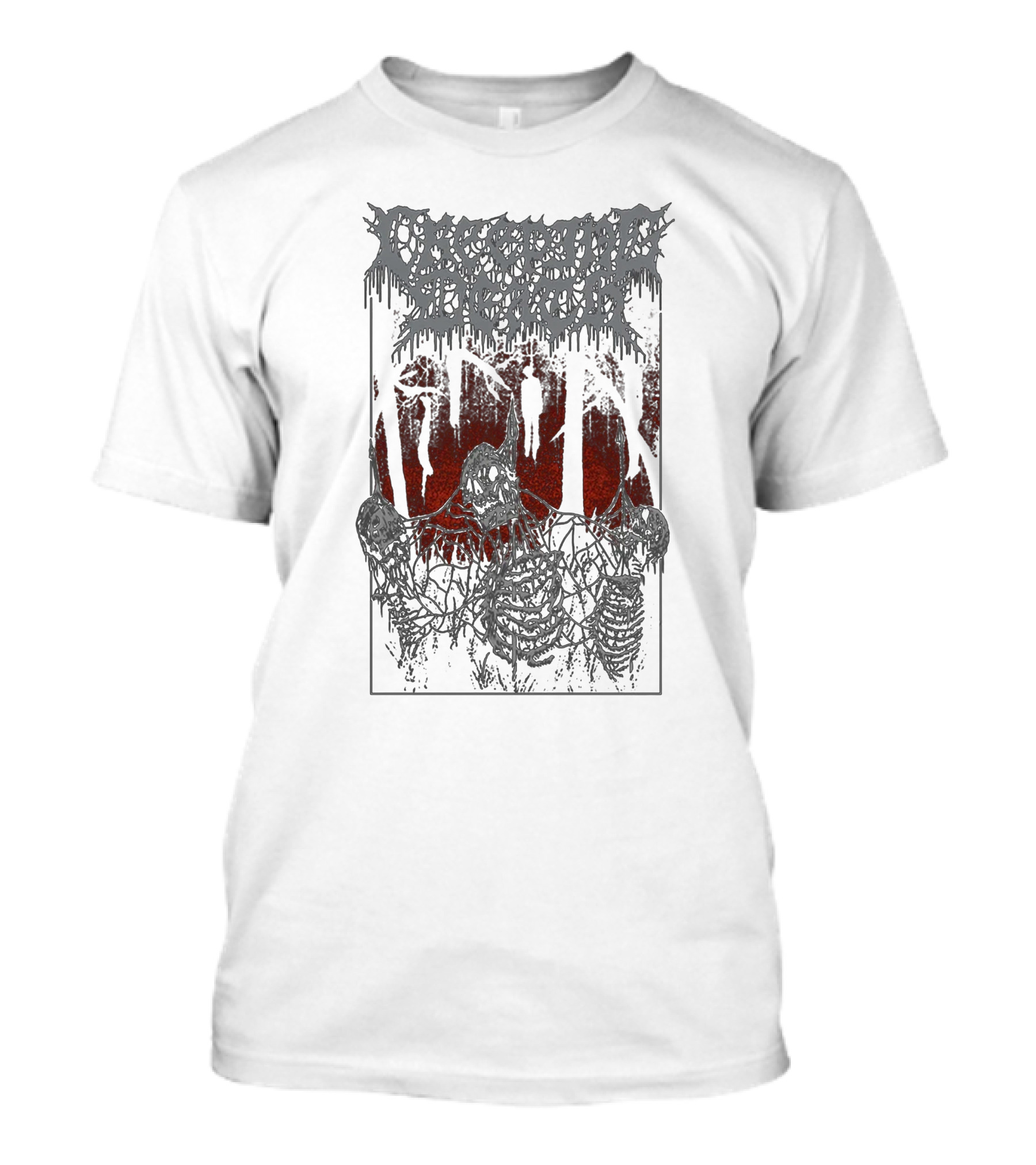 Creeping Death Skeletons In Haunted Forest With Hanging Figures T-Shirt