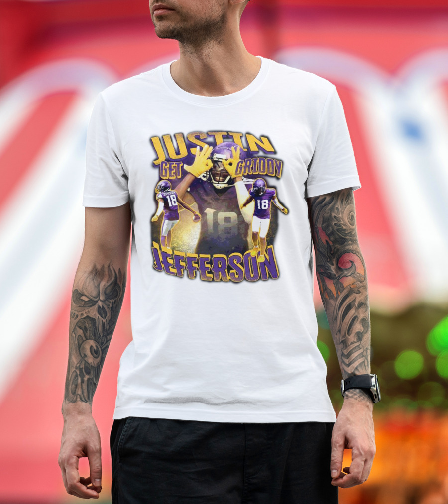 Justin Get Griddy Jefferson 18 T-Shirt