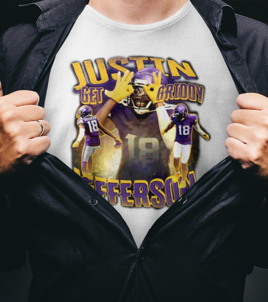 Justin Get Griddy Jefferson 18 T-Shirt
