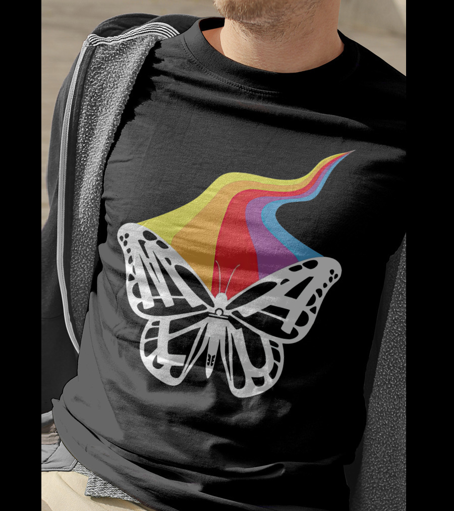 Malu Merch Butterfly Rainbow T-Shirt