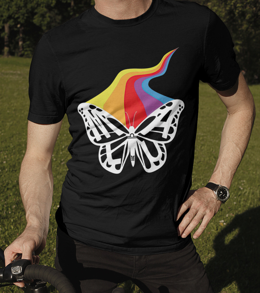 Malu Merch Butterfly Rainbow T-Shirt