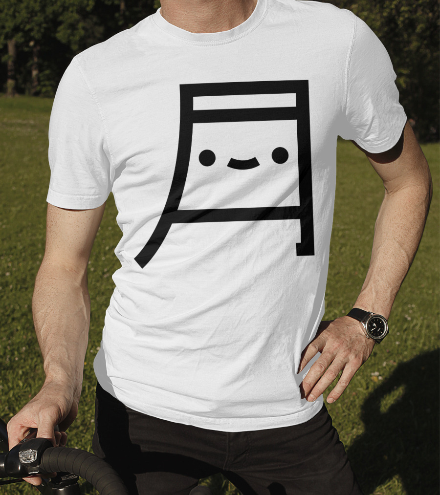 Tsuki Cute Kawaii Moon Face Emoticon Symbol Merch T-Shirt