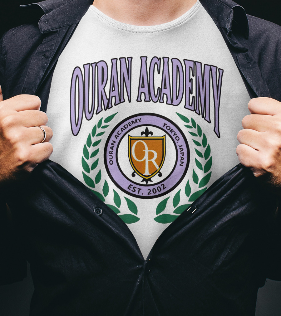Ouran Academy Tokyo Japan Est. 2002 Emblem Crest T-Shirt