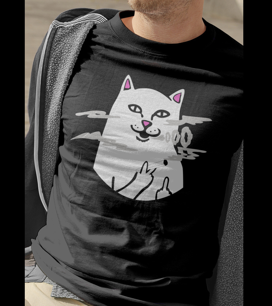 Bella Poarch Cat Smoking Middle Fingers T-Shirt