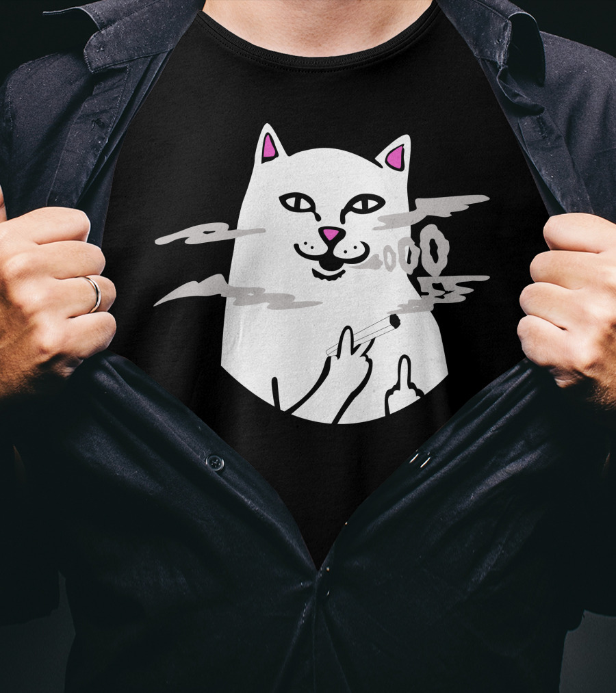 Bella Poarch Cat Smoking Middle Fingers T-Shirt
