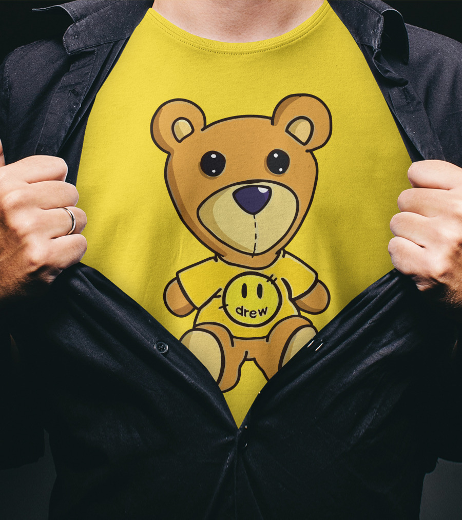 Drew House Teddy Bear Yellow Turtleneck T-Shirt