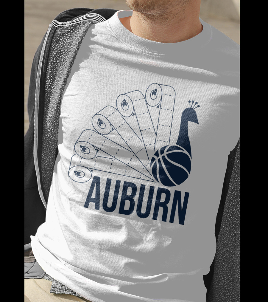 Auburn Peacock Toilet Paper Basketball T-Shirt