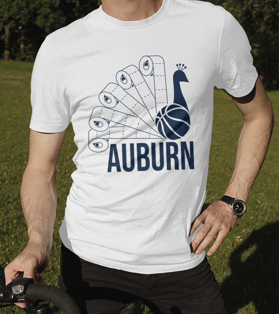 Auburn Peacock Toilet Paper Basketball T-Shirt