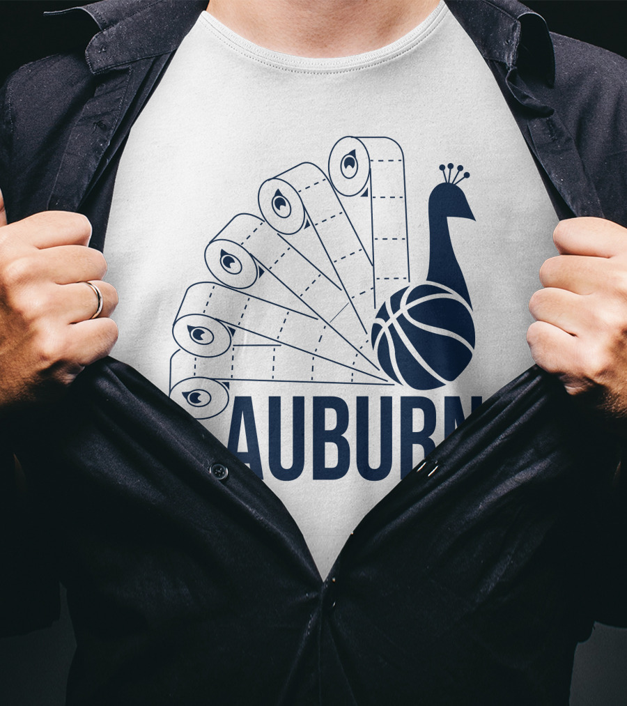 Auburn Peacock Toilet Paper Basketball T-Shirt