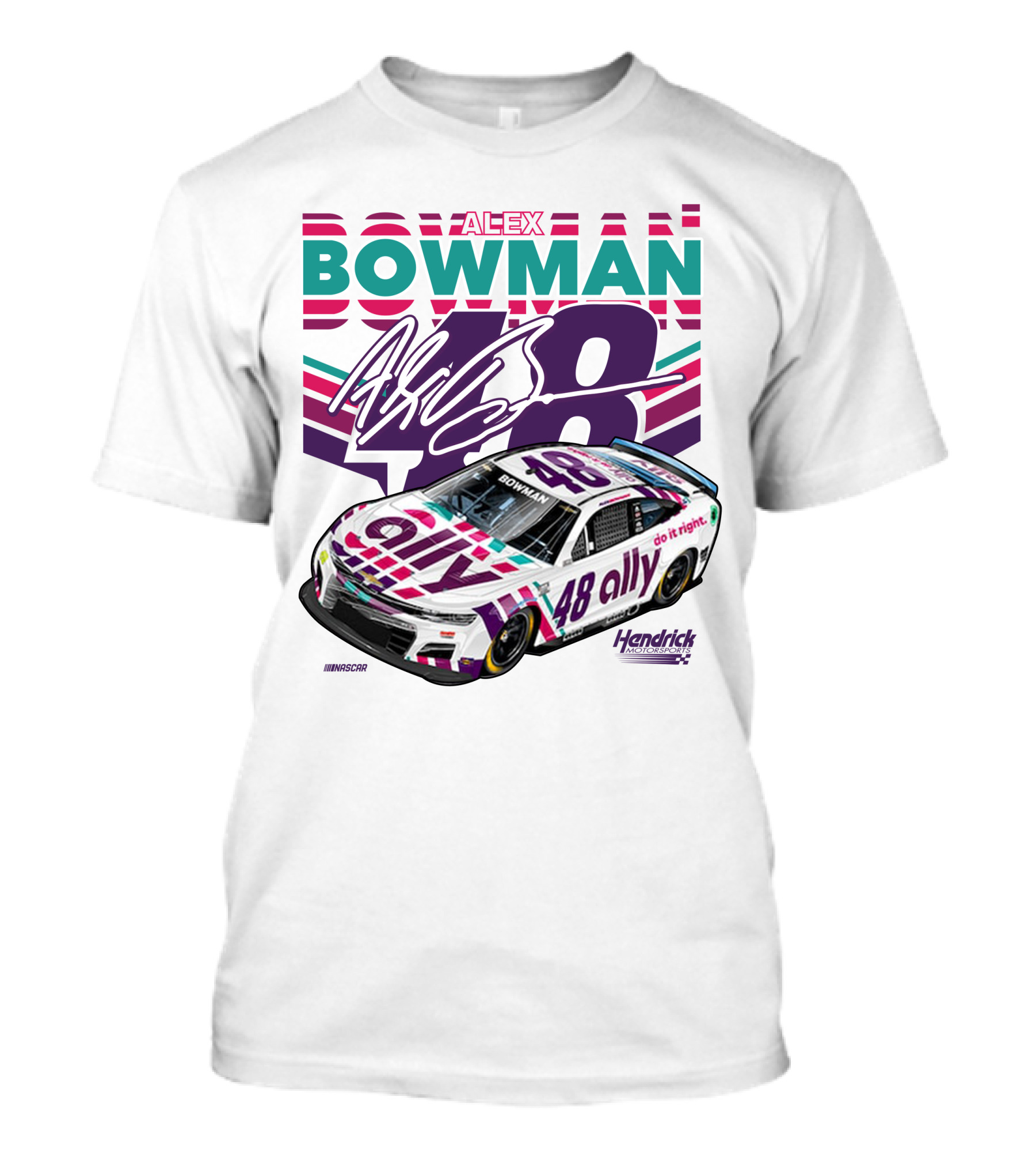 Alex Bowman 48 Ally NASCAR Hendrick Motorsports T-Shirt