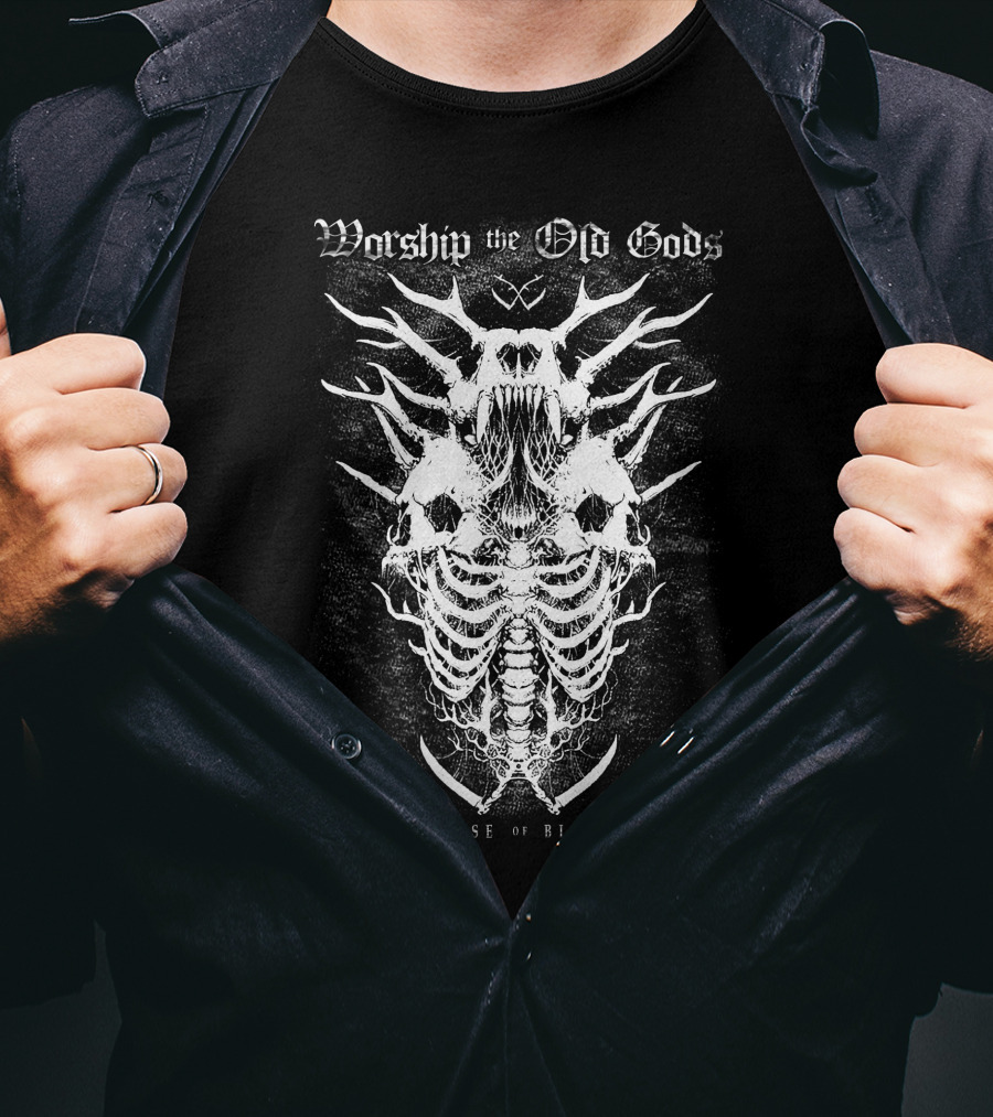 Worship The Old Gods House Of Black AEW Skeleton T-Shirt