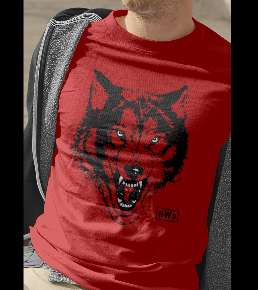 Nwo Wolfpac Red Wolf Head T-Shirt