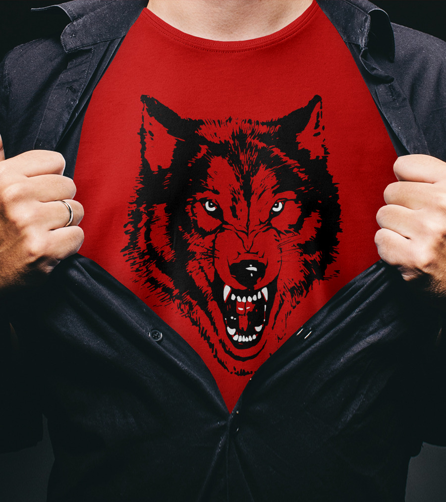 Nwo Wolfpac Red Wolf Head T-Shirt