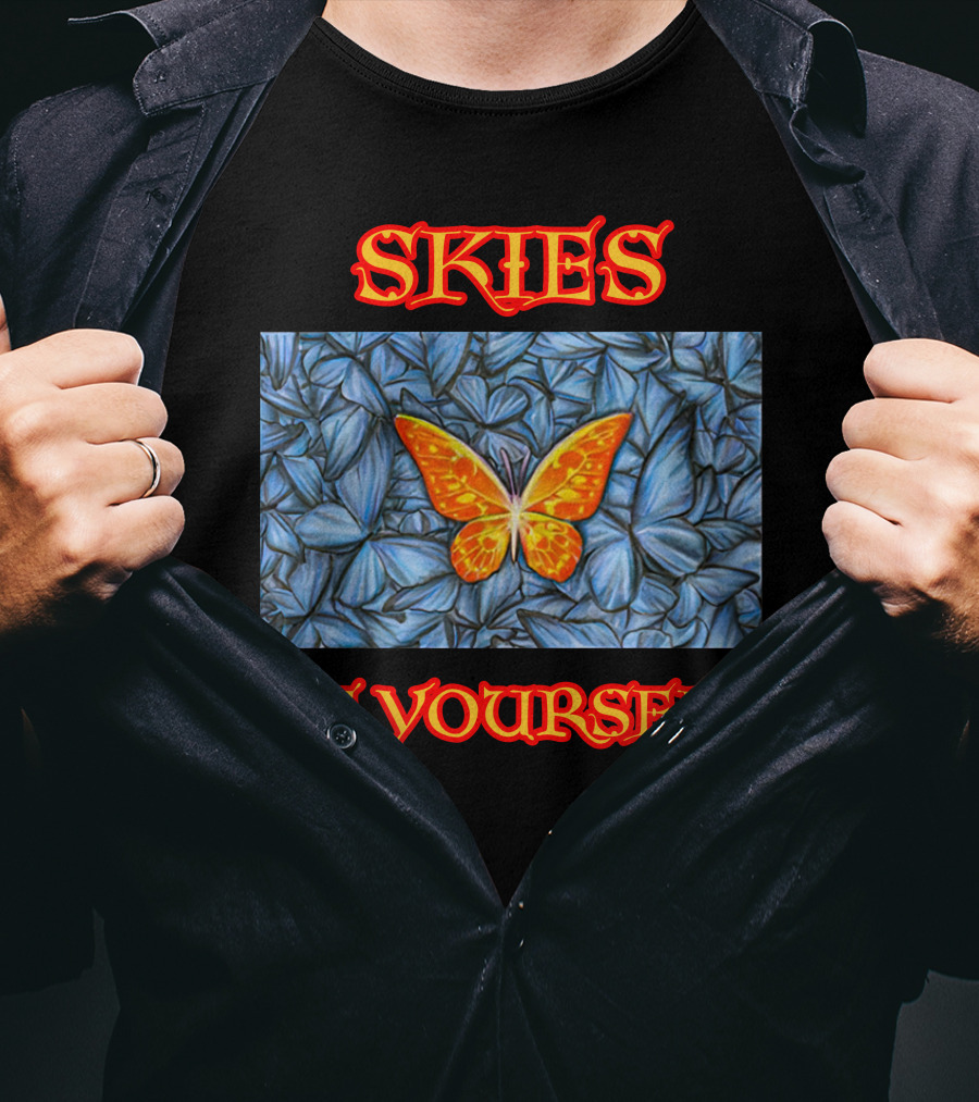 Skies Be Yourself Butterfly Blue And Orange Lil Skies Merch T-Shirt