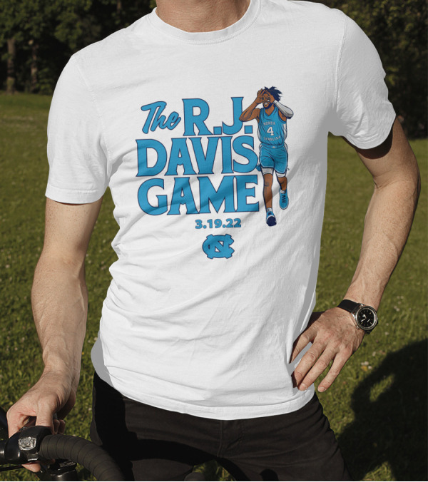 The R.J. Davis Game 3.19.22 UNC Basketball North Carolina T-Shirt