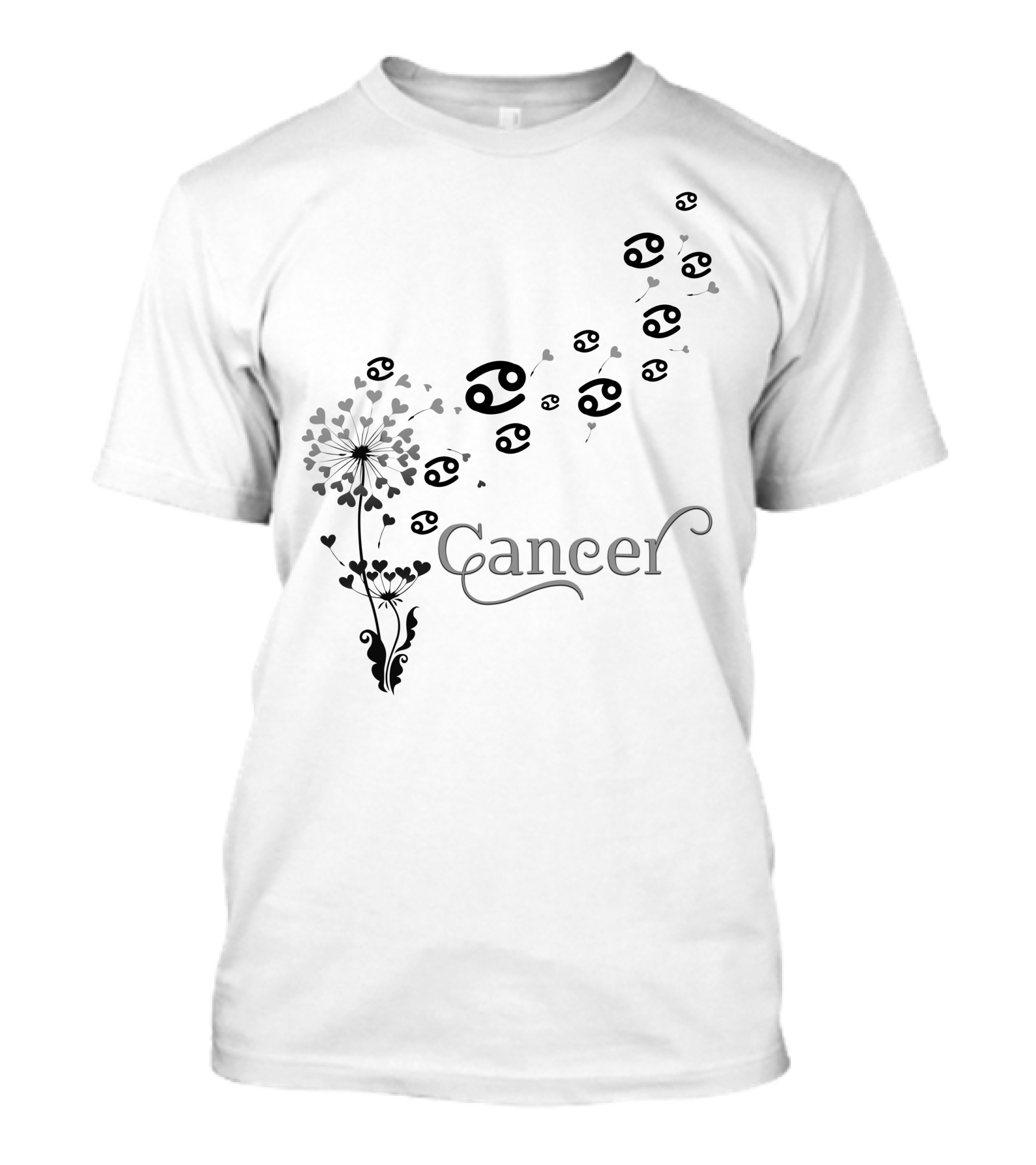 Cancer Zodiac Dandelion Burst T-Shirt